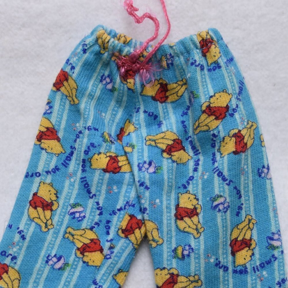 Vintage Mattel Barbie Doll Winnie the Pooh Replacement Pajama Pants PJ Disney - Picture 2 of 7